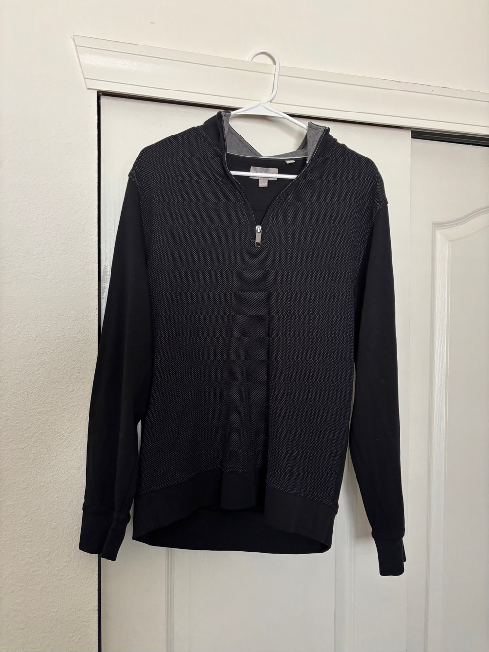 Ted Baker Black Half-Zip Pullover Hoodie